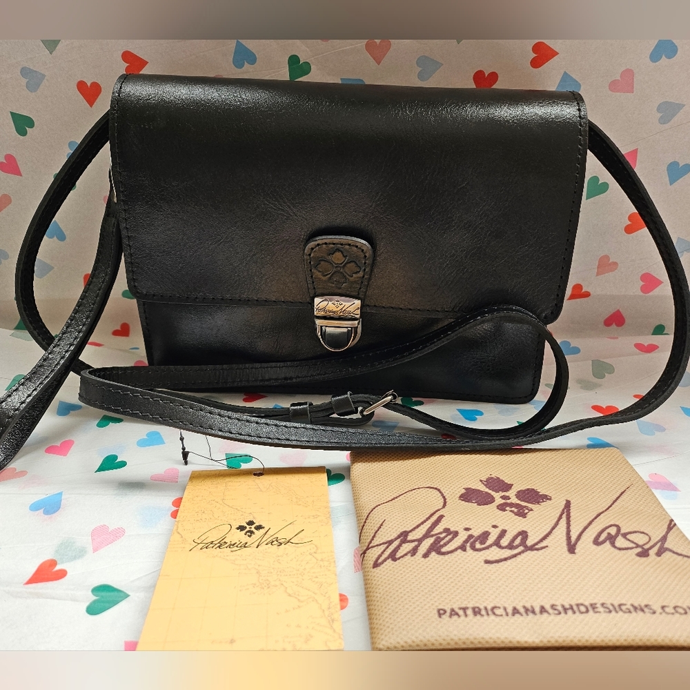 NTW PATRICIA NASH Lanza Crossbody black bag with dust bag